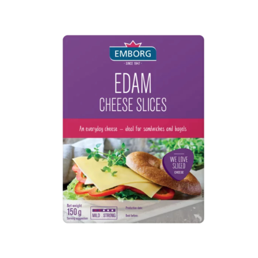 Phô Mai Lát Edam Emborg 150G Nhập Khẩu Đan Mạch