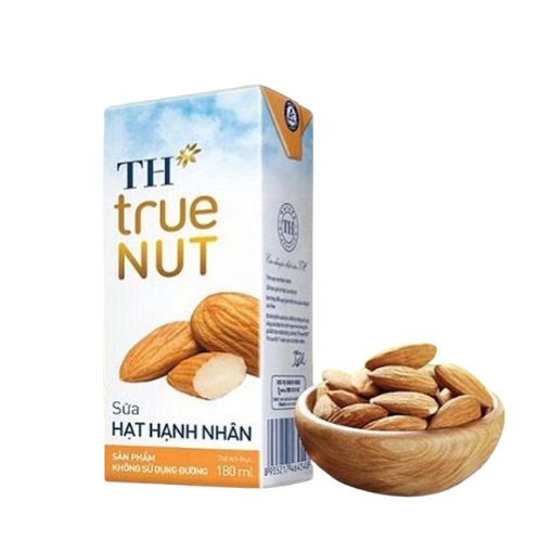 Lốc 4 hộp sữa hạnh nhân TH True Nut 180ml - sữa hạt tự nhiên
