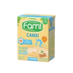 Sữa Đậu Nành Fami Canxi Ít Đường Hộp 200ml