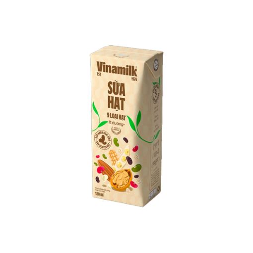 Sữa hạt Vinamilk 9 loại hạt ít đường 180ml lốc 4 hộp