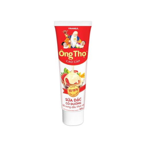 Sữa đặc có đường Ông Thọ Đỏ tuýp 165g béo ngọt tiện lợi