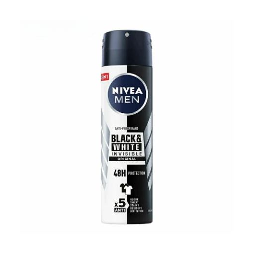 Xịt Khử Mùi NIVEA MEN Invisible Black&White Ngăn Vệt Ố Vàng (150ml)