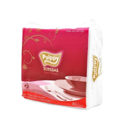 Khăn Ăn Cao Cấp PULPPY 2 Ply (80 Tờ)