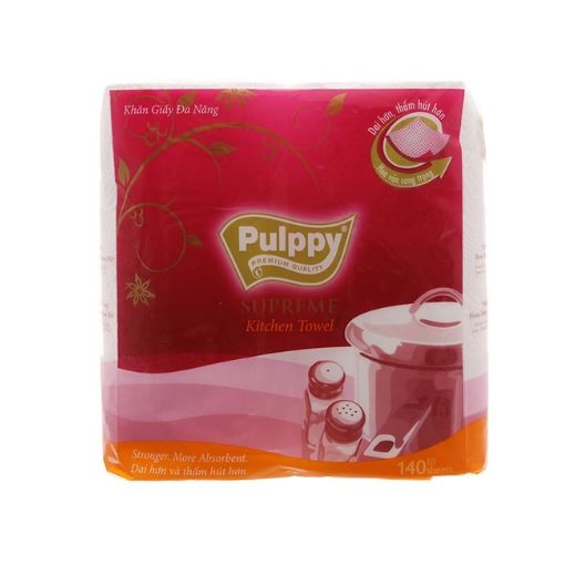 Khăn giấy đa năng Pulppy Supreme 2 lớp 140 tờ