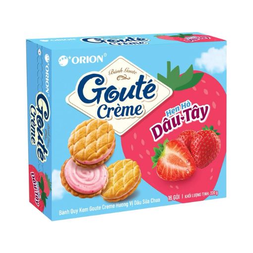 Bánh Quy Kem Goute Creme Dâu Sữa Chua Hộp 320g
