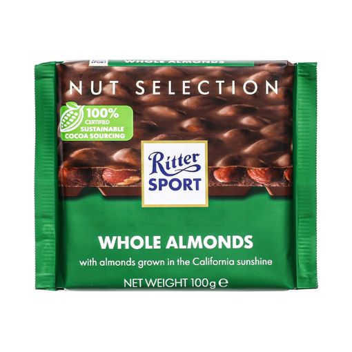 Socola Sữa Hạnh Nhân Ritter Sport Thanh 100g