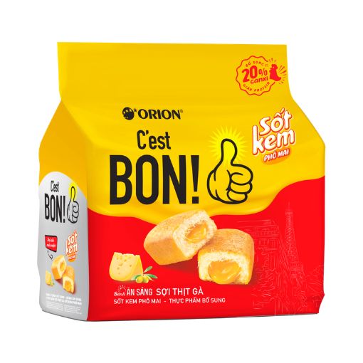 Bánh Ăn Sáng C'est Bon Sợi Thịt Gà Sốt Kem Phô Mai