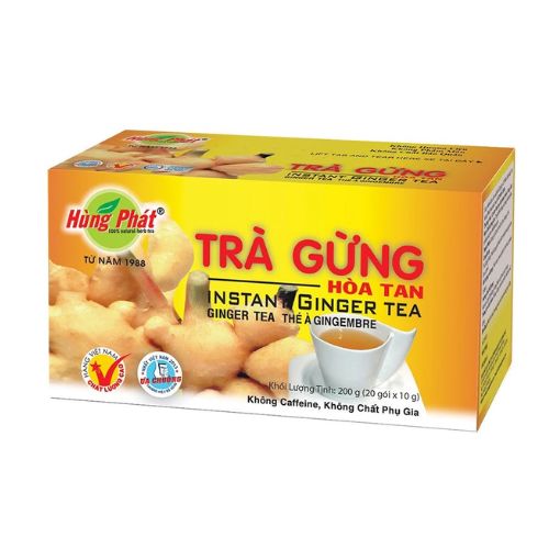 Trà Gừng Hòa Tan Hùng Phát (Hộp 20 Gói x 10gr)