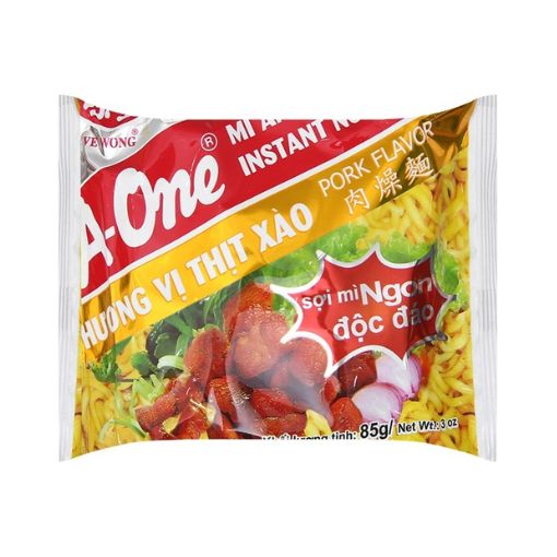 Mì A-One Thịt Xào Gói 85g - Hương Vị Đậm Đà
