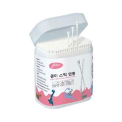 Tăm bông Ansu Hàn Quốc cho bé, thân giấy, hộp 200 que 2 chức năng