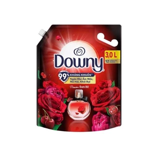 Nước Xả Vải Downy Hương Đam Mê Túi 3L Thơm Lâu Mềm Vải