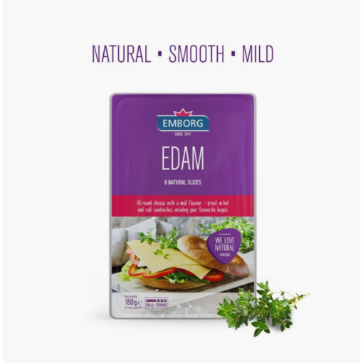 Phô Mai Lát Edam Emborg 150G Nhập Khẩu Đan Mạch - Ảnh 2