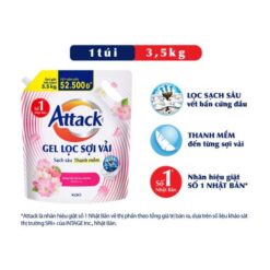 Alternative view of Gel giặt Attack 3.5kg hương hoa anh đào sạch sâu, mềm vải