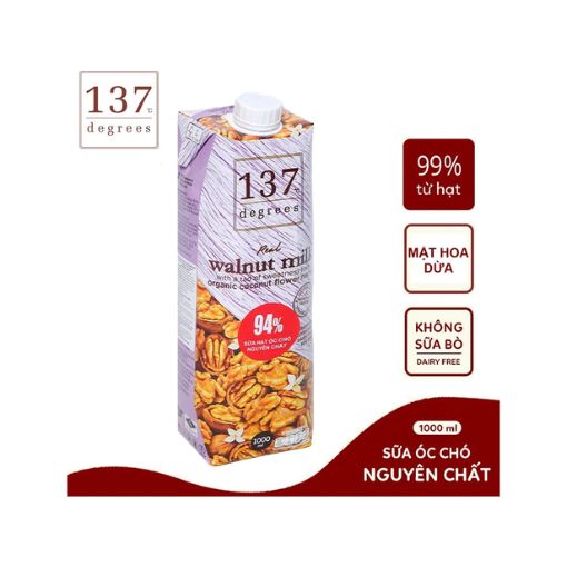Sữa hạt óc chó 137 Degrees 1L Thái Lan nguyên chất, ít đường - Ảnh 2