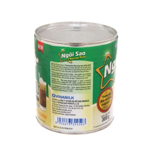 Kem đặc có đường Ngôi Sao Phương Nam xanh lá lon 380g - Ảnh 2