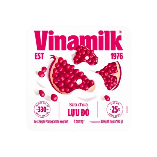 Lốc 4 Sữa Chua Lựu Đỏ Ít Đường Vinamilk Bổ Sung Collagen 100g - Ảnh 2