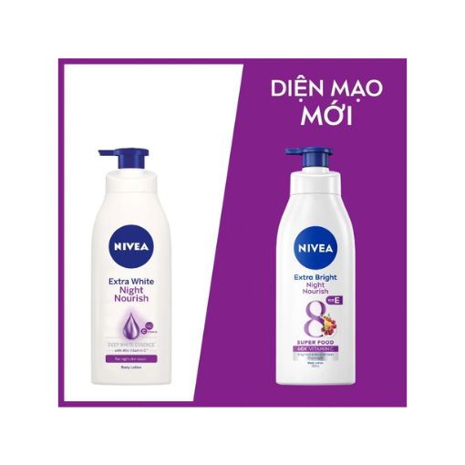 Sữa Dưỡng Thể Nivea Extra White Night Nourish 350ml - Ảnh 2