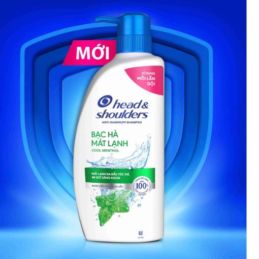 Dầu gội Head & Shoulders Cool Menthol bạc hà 850ml sạch gàu - Ảnh 2