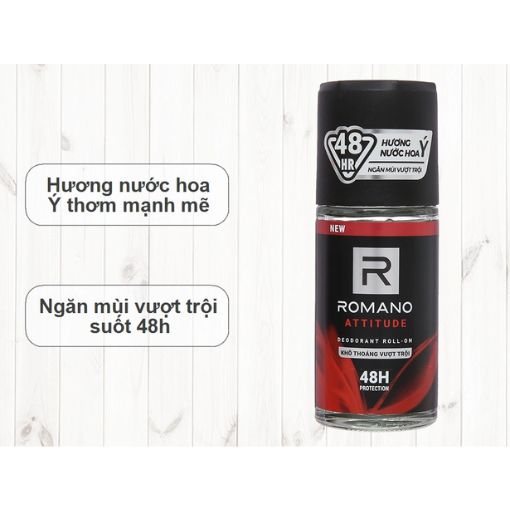 Lăn Khử Mùi Romano Attitude Khô Thoáng Vượt Trội 50ml - Ảnh 2