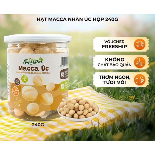 Macca Úc Tách Vỏ Your Superfood 240G - Ảnh 2