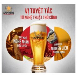Alternative view of Bia Sapporo lon 500ml - Hương vị Nhật Bản đích thực