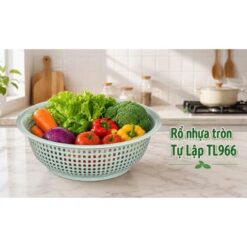 Alternative view of Rổ Nhựa Tròn TỰ LẬP TL966 - 22CM (Nhiều Màu)