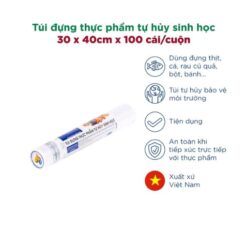 Alternative view of Túi Đựng Thực Phẩm Tự Hủy Sinh Học 30x40cm (100 Cái/Cuộn)