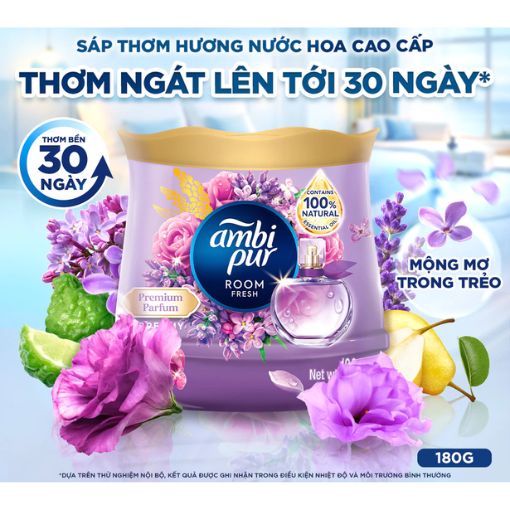 Sáp Thơm AMBI PUR Hương Mộng Mơ 180G - Khử Mùi Hiệu Quả - Ảnh 2