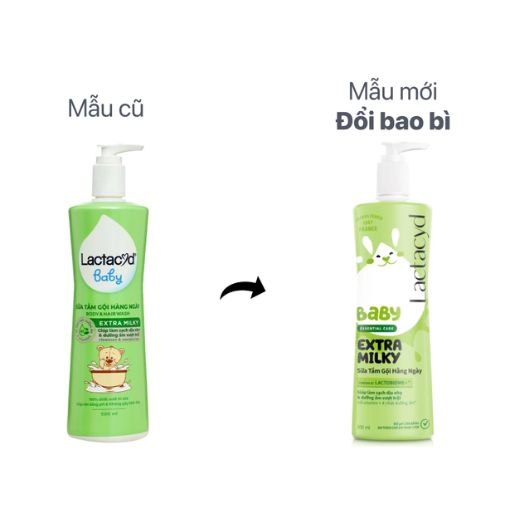 Sữa Tắm Gội Lactacyd Baby Extra Milk Dưỡng Ẩm 500ml Cho Bé - Ảnh 2