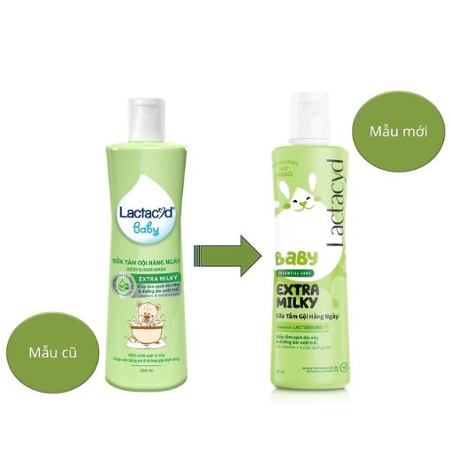 Sữa Tắm Gội Trẻ Em Lactacyd Milky 250ml - Ảnh 2