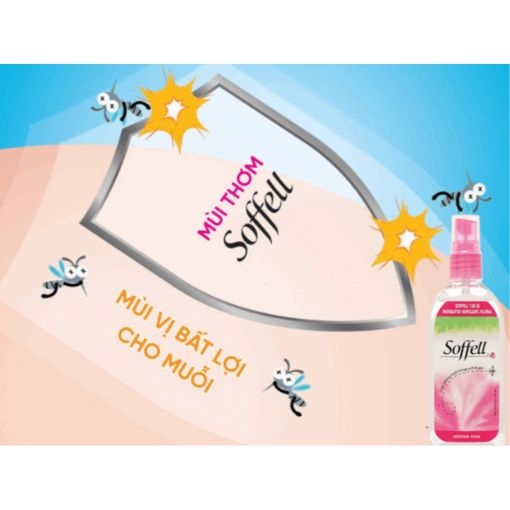 Xịt chống muỗi Soffell hương hoa 80ml - Ảnh 2