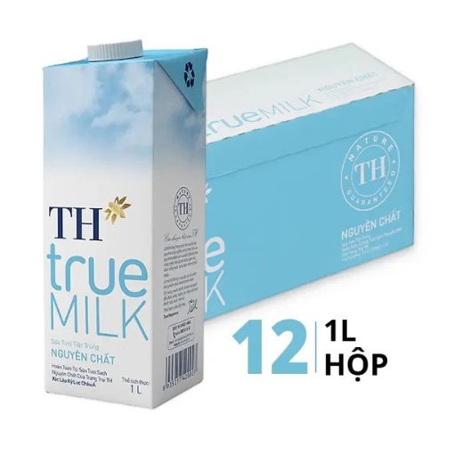 Sữa Tươi Tiệt Trùng TH True Milk 1L Nguyên Chất Ít Đường Có Đường - Ảnh 2