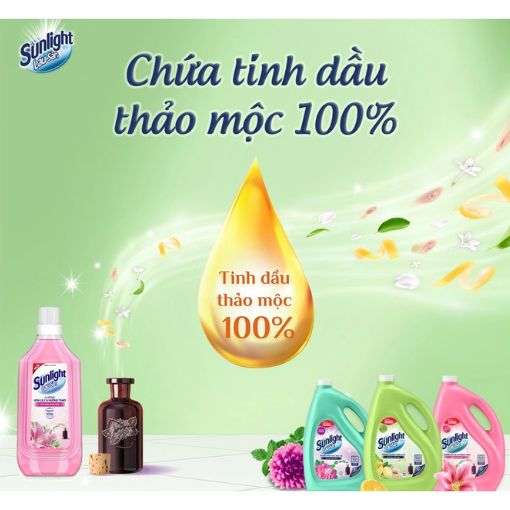 Nước Lau Sàn Sunlight Tinh Dầu Thảo Mộc Hương Lily & Bạch Trà 1kg - Ảnh 2