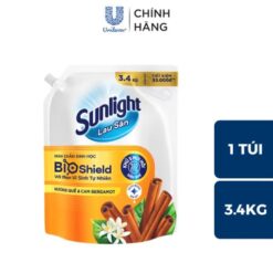 Alternative view of Nước Lau Sàn Sunlight BIOSHIELD Quế & Cam Bergamot Túi 3.4kg