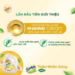 Sunlight Nước Rửa Chén Gừng Thiên Nhiên 3.5kg Gốc Thực Vật - Ảnh 3
