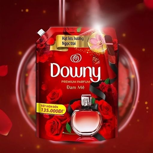 Nước Xả Vải Downy Hương Đam Mê Túi 3L Thơm Lâu Mềm Vải - Ảnh 2