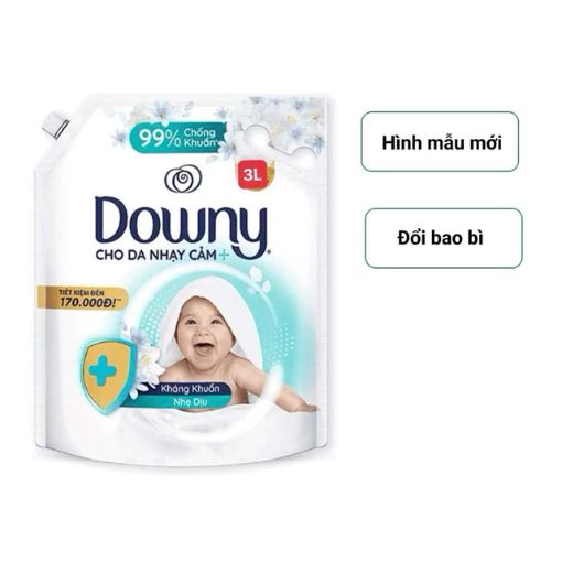 Nước Xả Vải Downy Kháng Khuẩn Dịu Nhẹ Cho Da Nhạy Cảm 3L - Ảnh 2