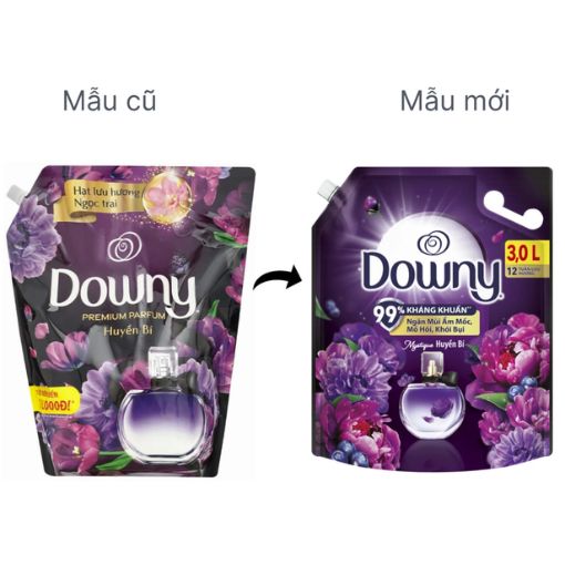 Nước Xả Vải Downy Hương Nước Hoa Huyền Bí Túi 3 Lít - Ảnh 2