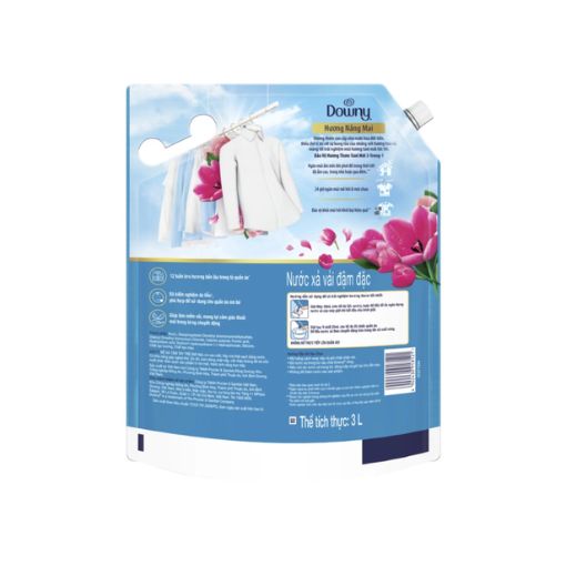 Nước xả vải Downy Hương Nắng Mai túi 3L thơm lâu mềm vải - Ảnh 2