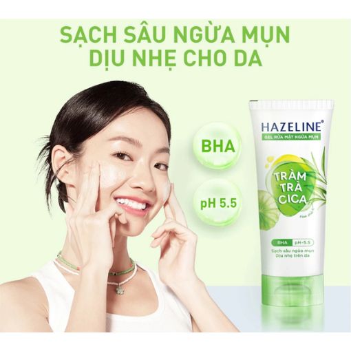 Gel rửa mặt Hazeline ngừa mụn dịu nhẹ tràm trà Cica 100g - Ảnh 3