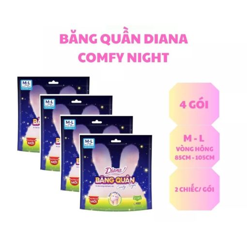 Băng Vệ Sinh Dạng Quần Diana Comfy Night Size ML (2 Miếng) - Ảnh 3