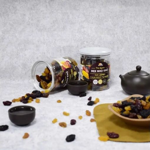 Nho Khô Cherry Mix 250g - Trái Cây Sấy Nhập Khẩu Thơm Ngon - Ảnh 3