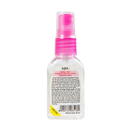 Xịt Xua Muỗi Soffell Hương Hoa 30ml – Bảo Vệ 8 Giờ - Ảnh 3