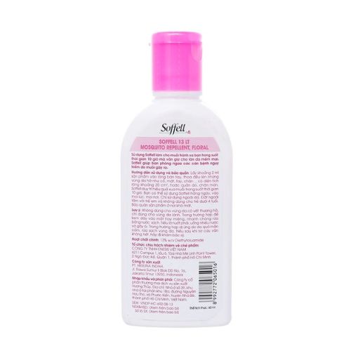 Kem xua muỗi Soffell hương hoa 60ml - Bảo vệ 10 giờ - Ảnh 3
