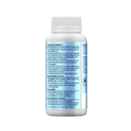Ostelin Calcium & Vitamin D3 130 viên Úc - Bổ sung Canxi & D3 - Ảnh 3