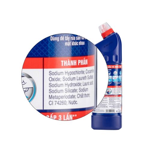 Nước Tẩy Bồn Cầu Vim Xanh Biển 880ml Diệt Khuẩn Tẩy Trắng - Ảnh 3