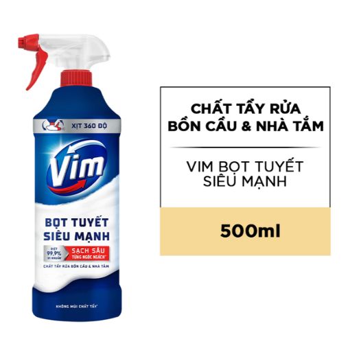 VIM Bọt Tuyết Đa Năng 500ml Tẩy Bồn Cầu & Nhà Tắm - Ảnh 3