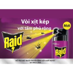 Bình xịt côn trùng Raid Maxx Lavender 300ml diệt muỗi hiệu quả - Ảnh 3