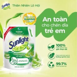 Nước Rửa Chén Sunlight Thiên Nhiên Lô Hội Túi 3.3kg - Ảnh 3