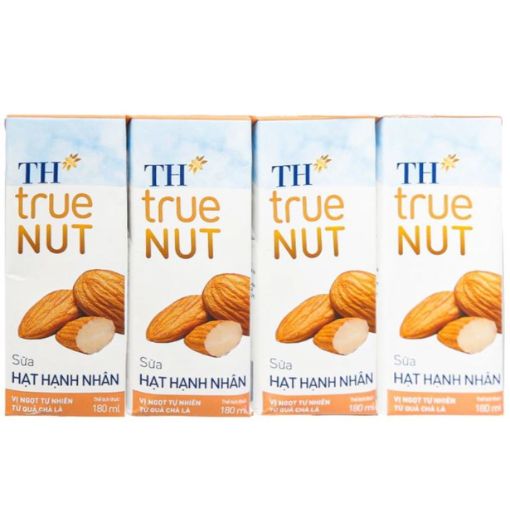 Lốc 4 hộp sữa hạnh nhân TH True Nut 180ml - sữa hạt tự nhiên - Ảnh 3
